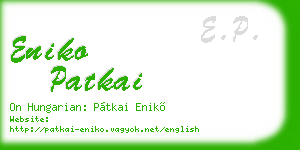 eniko patkai business card